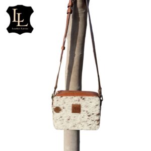Leather Lovers Cowhide Box Style Cross Body Purse