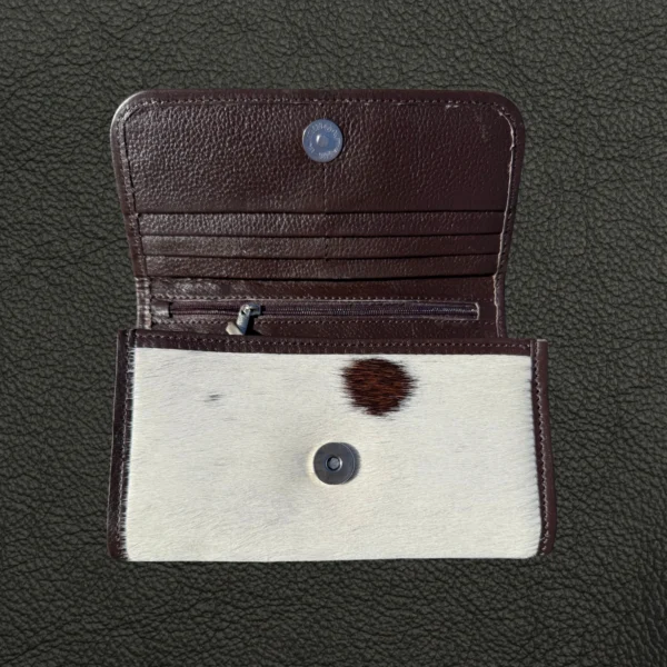 Leather Lovers Cowhide Women Flip Over Hand Wallet - Image 2