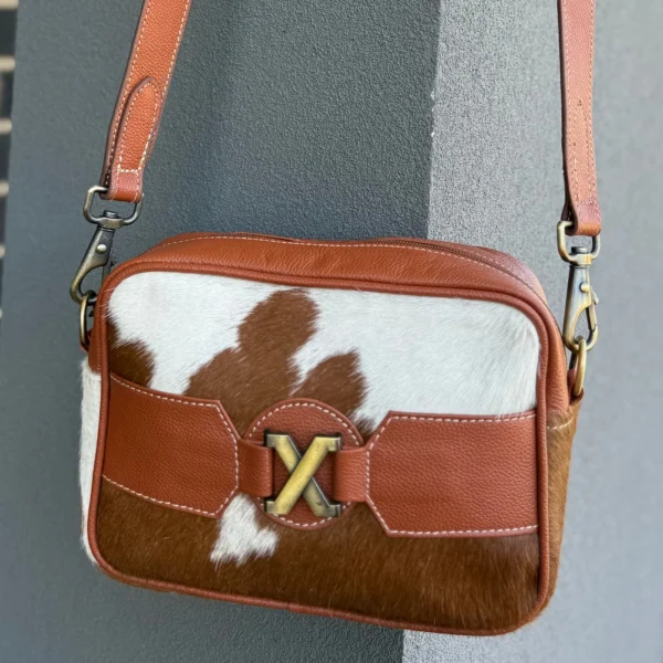 Leather Lovers Cowhide Coach Style Cross Body Purse