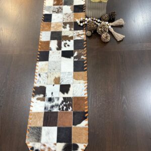 Cowhide Patchwork Table Runner