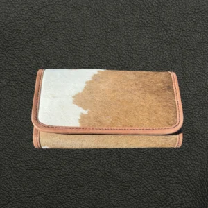 Leather Lovers Cowhide Women Flip Over Hand Wallet