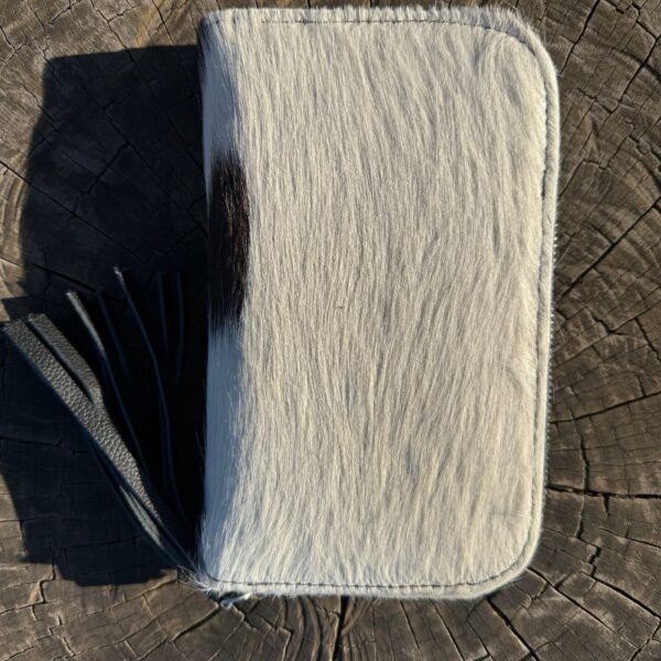Cowhide Women’s Hand Wallet with Mirror