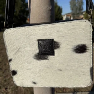 Leather Lovers Cowhide Box Style Cross Body Purse