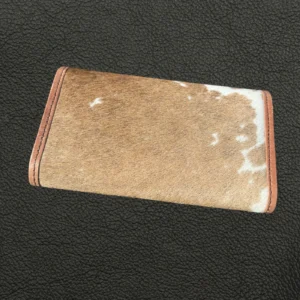 Leather Lovers Cowhide Women Flip Over Hand Wallet