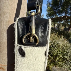 Leather Lovers Cowhide Box Style Cross Body Purse