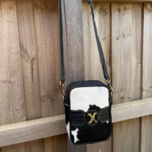 Leather Lovers Cowhide Coach Style Cross Body Purse