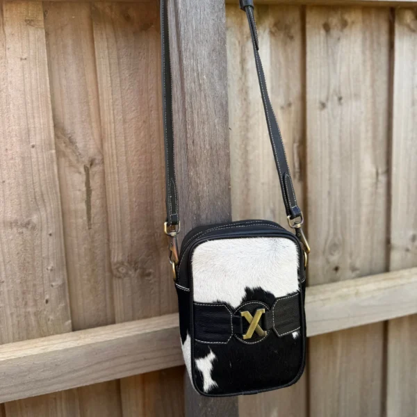 Leather Lovers Cowhide Coach Style Cross Body Purse