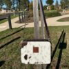 Box style designer crossbody bag for women in cowhide