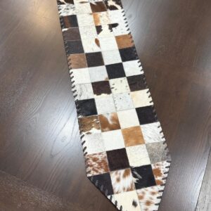 Cowhide Patchwork Table Runner