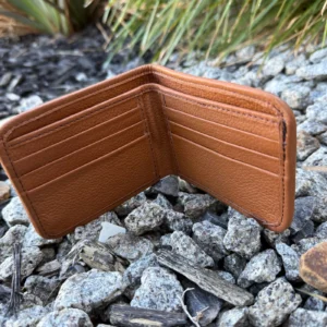 Men’s Cowhide Leather Wallet – Black & Brown | Classic Bifold Design