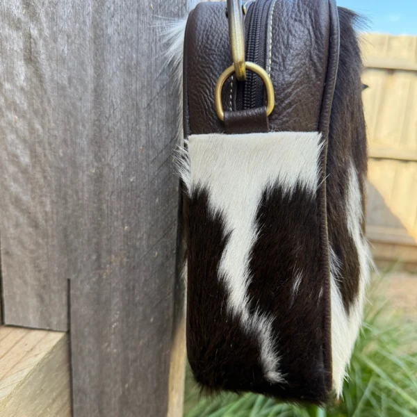 Leather Lovers Cowhide Coach Style Cross Body Purse - Image 3