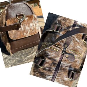 Leather Lovers Cowhide Mini Duffel Bag