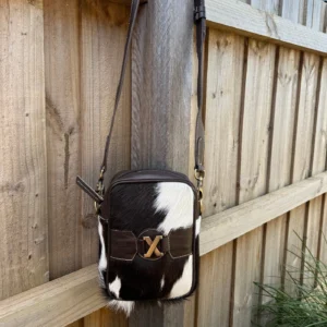 Leather Lovers Cowhide Coach Style Cross Body Purse