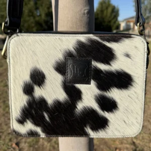 Leather Lovers Cowhide Box Style Cross Body Purse