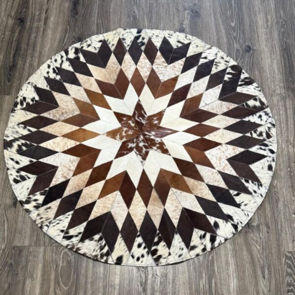 Cowhide Handmade Round Rug