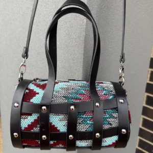 Shell Capsule Aztec Vintage Leather Purse