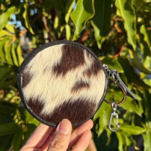 Cowhide Coin Zipper Round Wallet – Leather Lovers