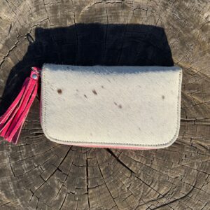 Cowhide Women’s Hand Wallet with Mirror