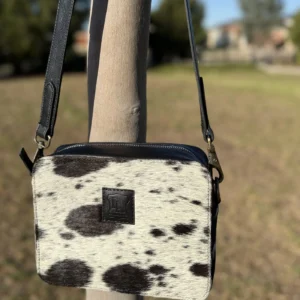 Leather Lovers Cowhide Box Style Cross Body Purse