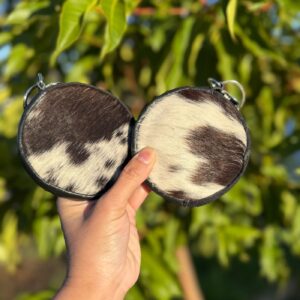 Cowhide Coin Zipper Round Wallet – Leather Lovers