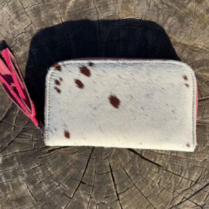 Cowhide Women’s Hand Wallet with Mirror