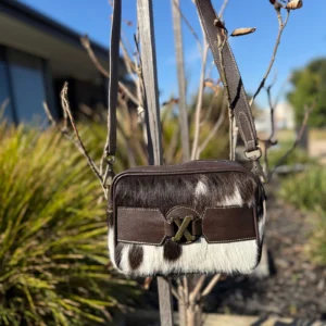 Leather Lovers Cowhide Coach Style Cross Body Purse