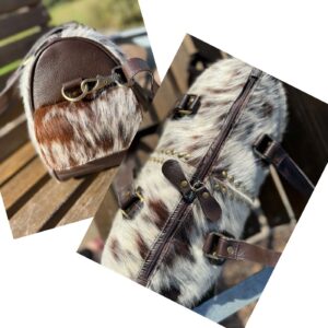Leather Lovers Cowhide Mini Duffel Bag