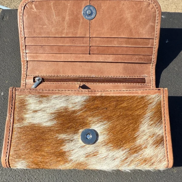 Leather Lovers Cowhide Women Flip Over Hand Wallet - Image 2