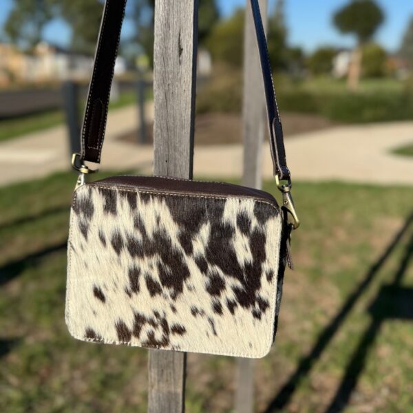 Leather Lovers Cowhide Box Style Cross Body Purse - Image 2