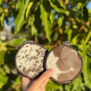Cowhide Coin Zipper Round Wallet – Leather Lovers