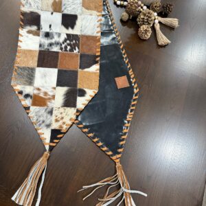 Cowhide Patchwork Table Runner