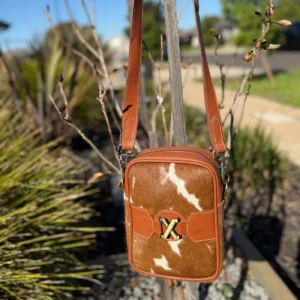 Leather Lovers Cowhide Coach Style Cross Body Purse