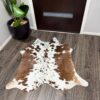 Natural Brown & White Cowhide Rug