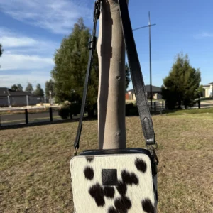 Leather Lovers Cowhide Box Style Cross Body Purse