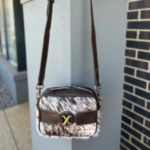 Leather Lovers Cowhide Coach Style Cross Body Purse