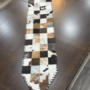 Cowhide Patchwork Table Runner