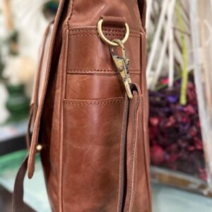 Leather Flip Laptop Bag