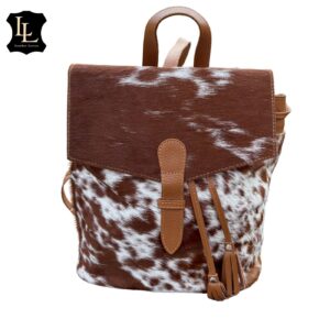 Cowhide Solid Tan Flip LV Backpack TT