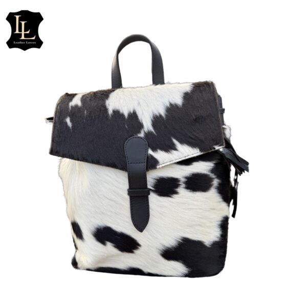Cowhide White and Black LV Backpack TT - Image 2
