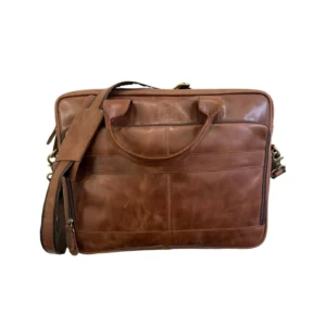 Leather Lovers Cow Leather Trolley Laptop Bag