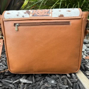 Leather Lovers Cowhide Messenger Laptop Bag