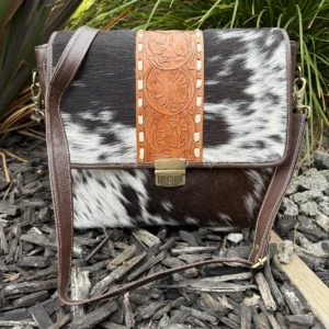 Leather Lovers Cowhide Messenger Laptop Bag