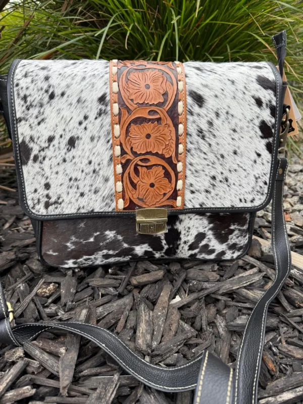 Leather Lovers Cowhide Messenger Laptop Bag