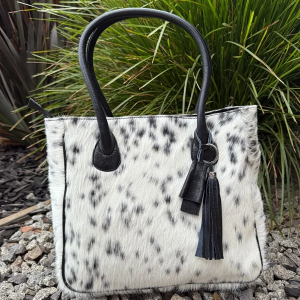 Genuine Cowhide Leather Tote Bag – Stylish Large Handbag for Women