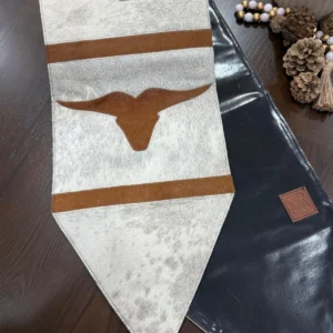 Cowhide Long Horn Table Dining Runner