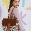 Cowhide Solid Tan Flip LV Backpack TT