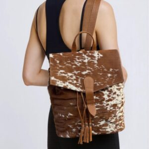 Cowhide Tan & White LV Backpack TT