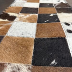 Cowhide Patchwork Table Runner