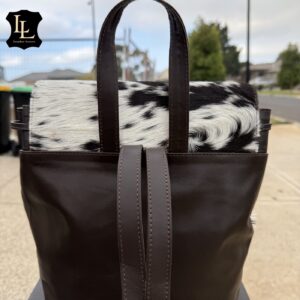 Cowhide brown and white speckle LV Backpack TT