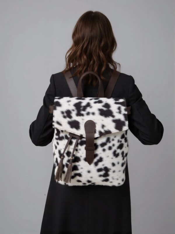 Cowhide brown and white speckle LV Backpack TT
